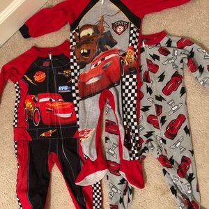 Six 24month/2T Disney and Carter footie pajamas